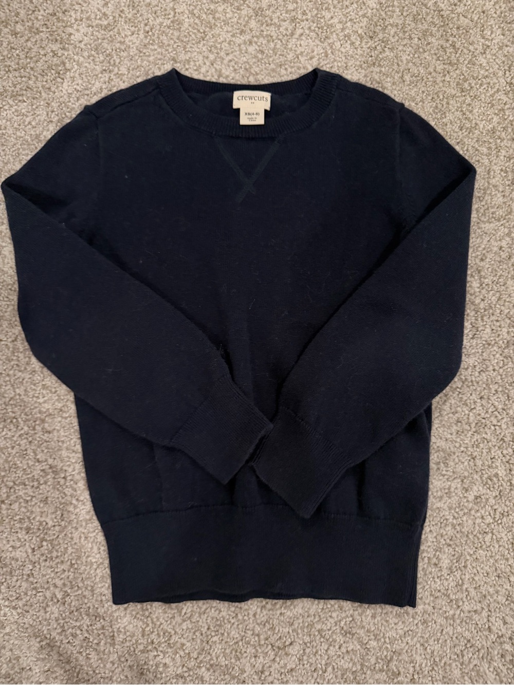 Crewcuts Navy Crewneck Sweater - Classic Knit